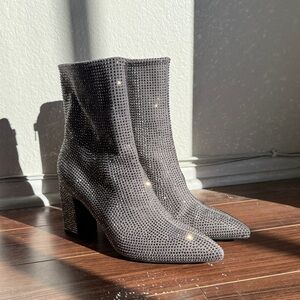 a new day Glittering Gray Ankle Boots